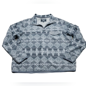 Southern Grit Women's Pattern Gray Fleece‎ Pull-over Size XXL